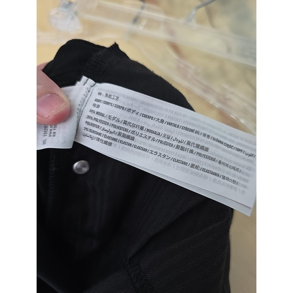 NWT Abercrombie & Fitch Black Slim Straight High Rise Jeans Womans Size 35/20 - Picture 6 of 7